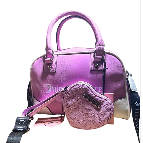 Juicy Couture Fondant Pink Fashionista Sports Bowler Bag w/ Zip around wallet - Picture 5 of 12